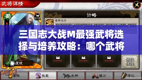 三国志大战M最强武将选择与培养攻略：哪个武将最厉害？