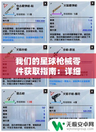 我们的星球枪械零件获取指南：详细步骤与技巧